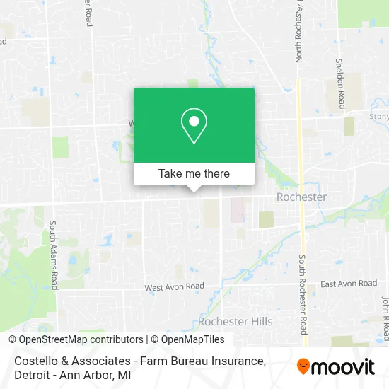Costello & Associates - Farm Bureau Insurance map
