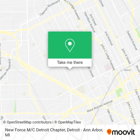 New Force M/C Detroit Chapter map