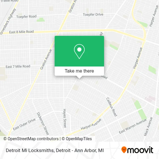 Detroit Mi Locksmiths map