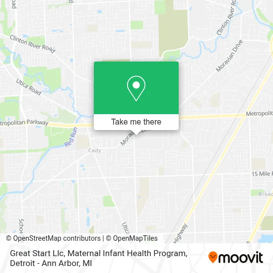 Great Start Llc, Maternal Infant Health Program map