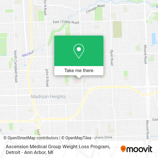 Ascension Medical Group Weight Loss Program map