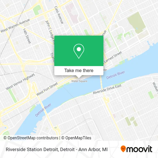 Riverside Station Detroit map