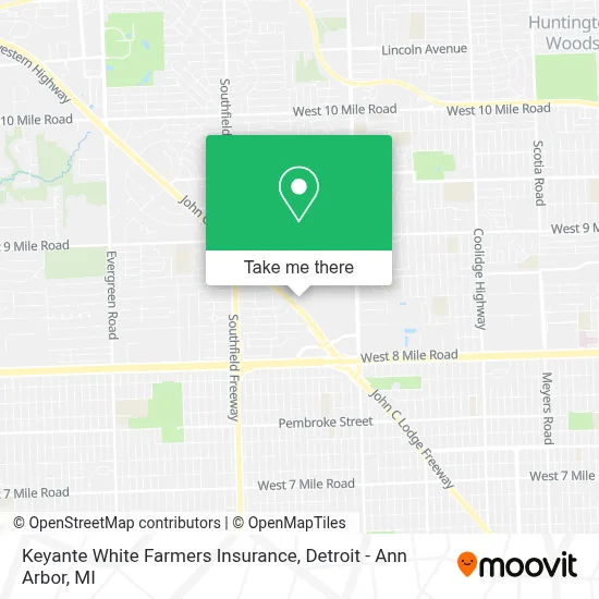 Keyante White Farmers Insurance map