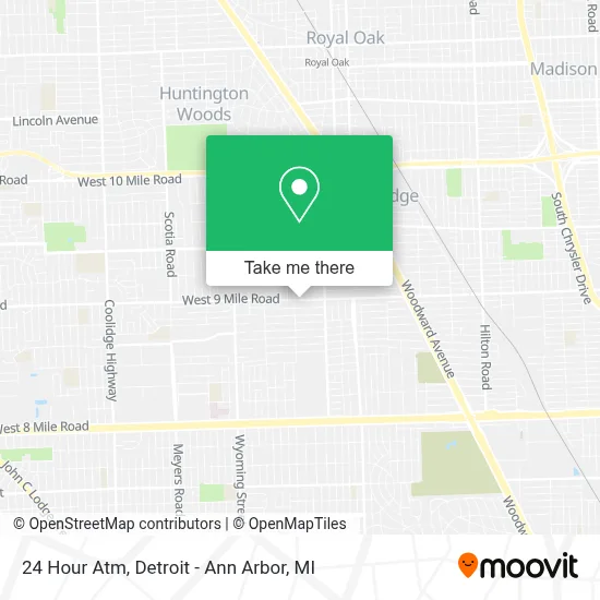 24 Hour Atm map