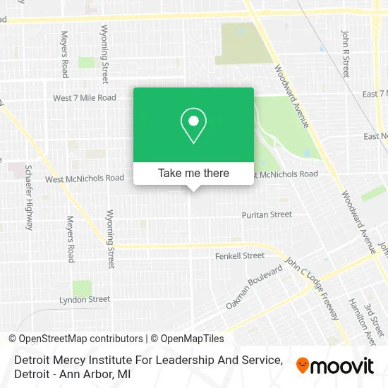 Detroit Mercy Institute For Leadership And Service map