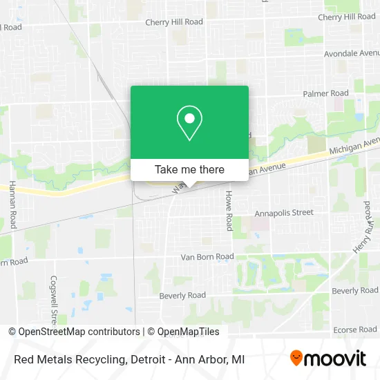 Red Metals Recycling map