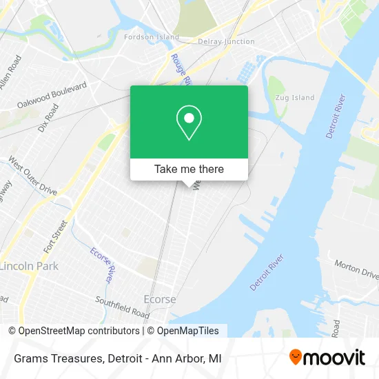 Grams Treasures map