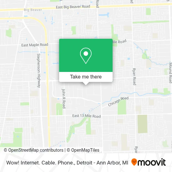 Wow! Internet. Cable. Phone. map