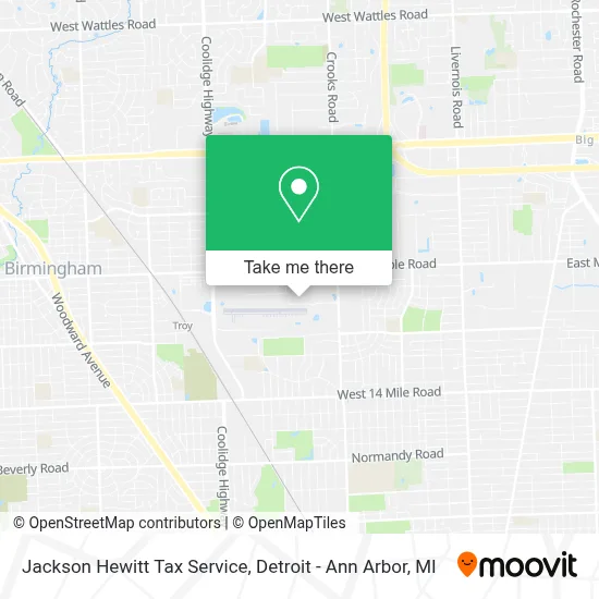 Jackson Hewitt Tax Service map