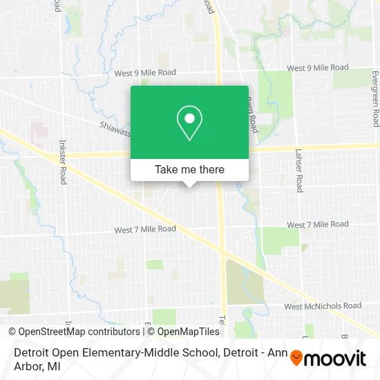 Detroit Open Elementary-Middle School map
