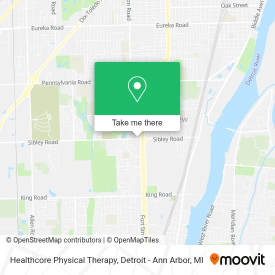 Healthcore Physical Therapy map