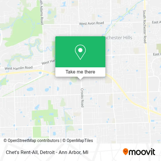 Chet's Rent-All map