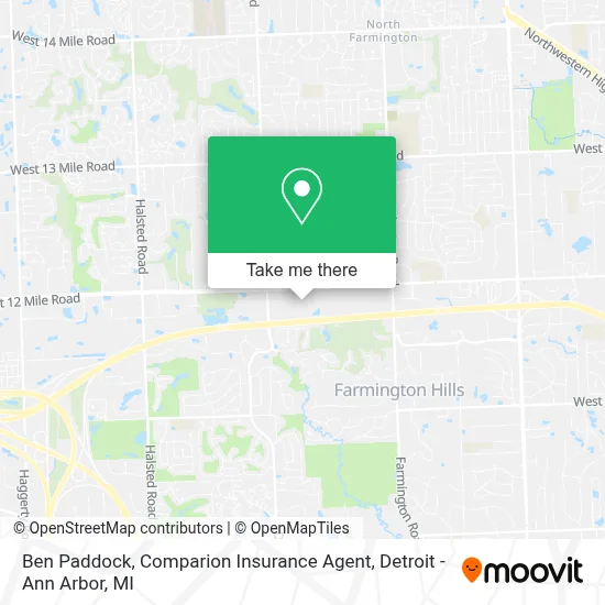 Ben Paddock, Comparion Insurance Agent map