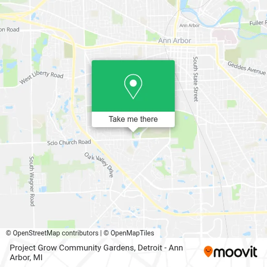 Project Grow Community Gardens map