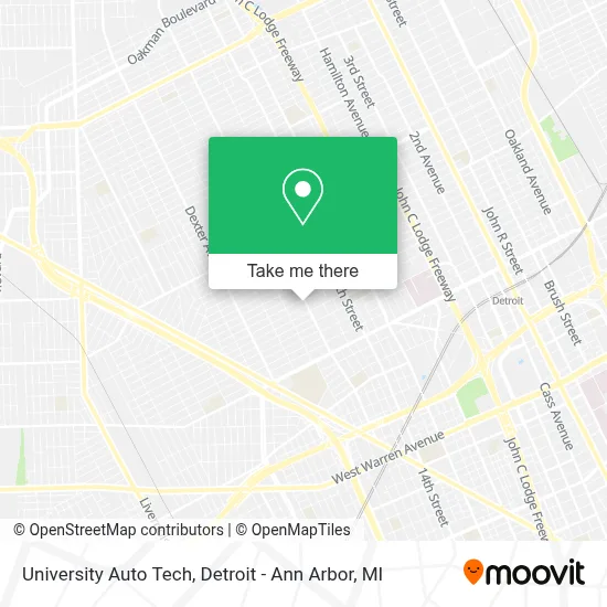 University Auto Tech map