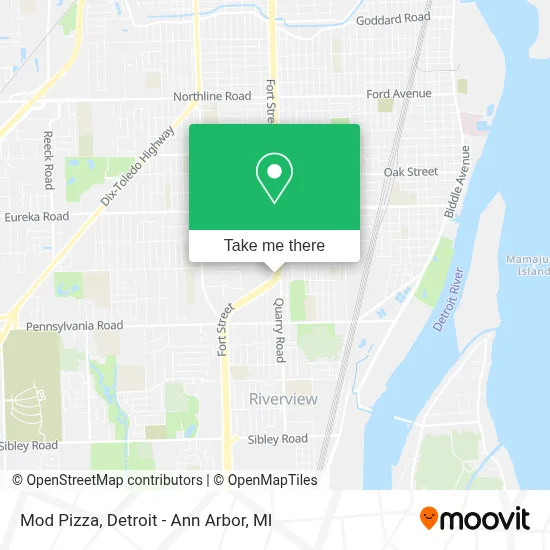 Mod Pizza map