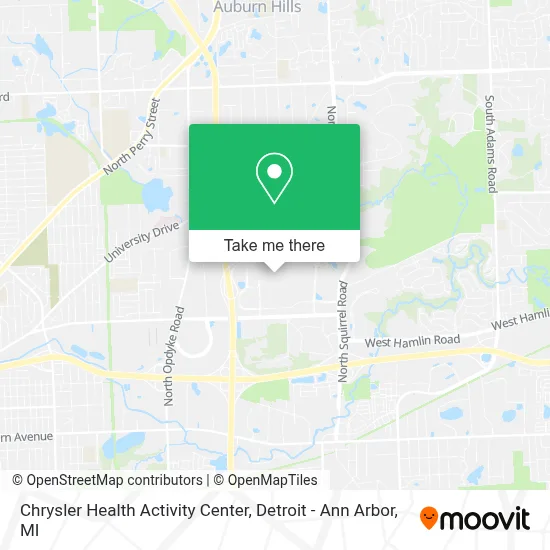 Chrysler Health Activity Center map