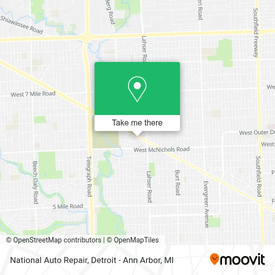 National Auto Repair map