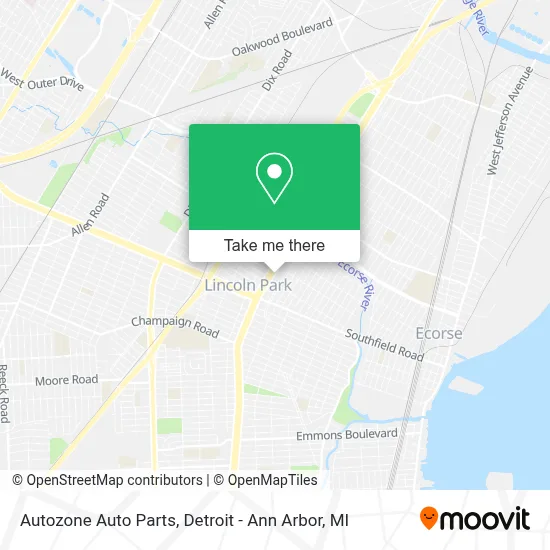 Autozone Auto Parts map