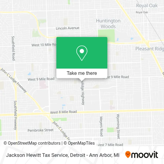 Jackson Hewitt Tax Service map