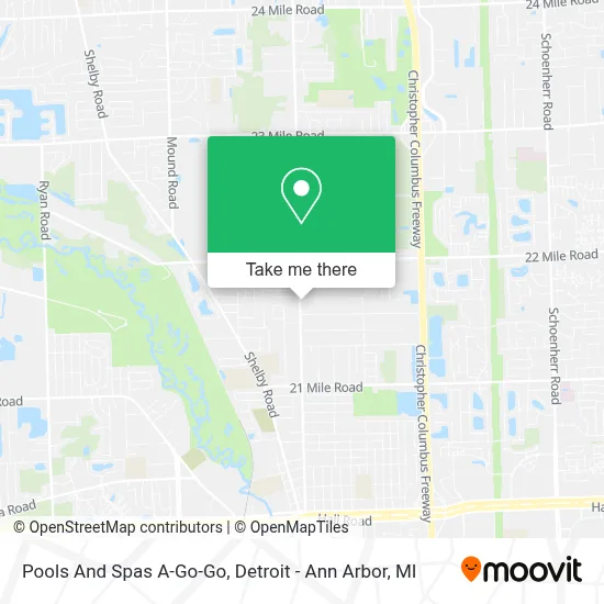 Pools And Spas A-Go-Go map