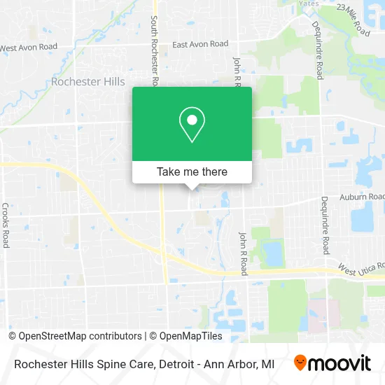 Rochester Hills Spine Care map