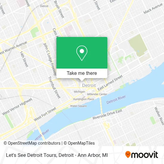 Let's See Detroit Tours map