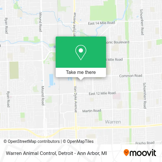 Warren Animal Control map