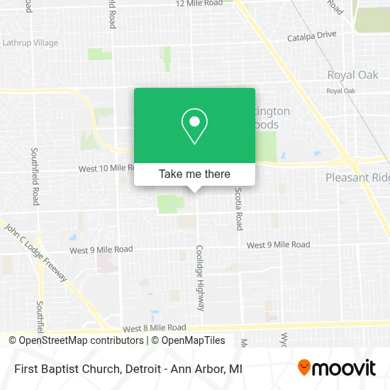 First Baptist Church map