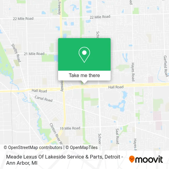 Meade Lexus Of Lakeside Service & Parts map