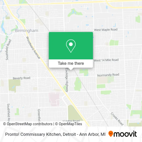 Pronto! Commissary Kitchen map