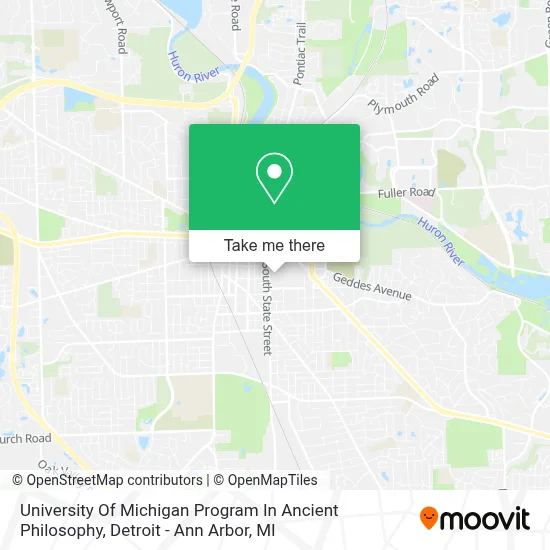 University Of Michigan Program In Ancient Philosophy map