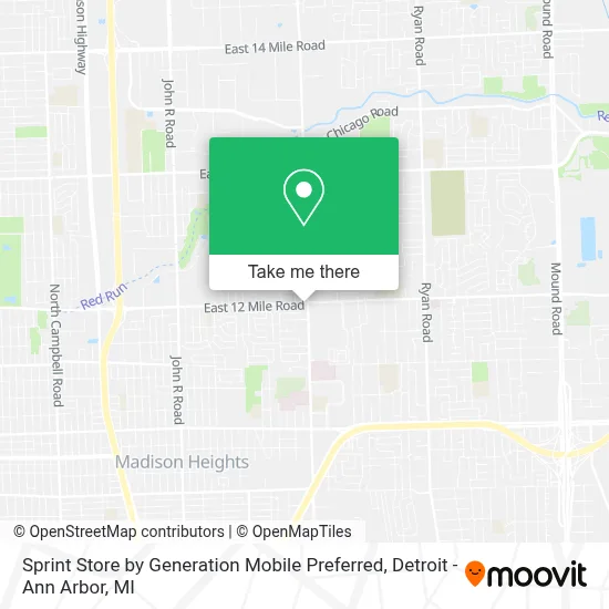 Sprint Store by Generation Mobile Preferred map