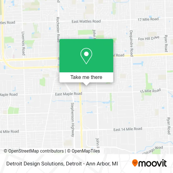 Detroit Design Solutions map