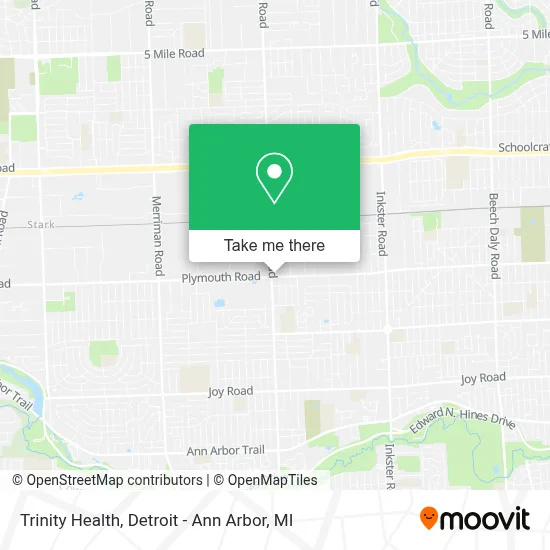 Trinity Health map