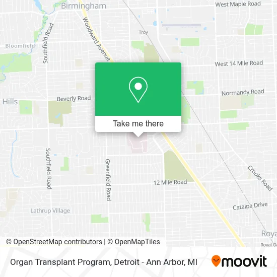 Organ Transplant Program map
