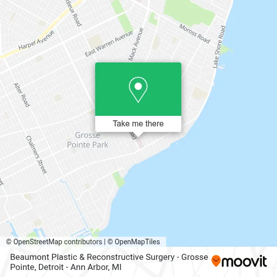 Beaumont Plastic & Reconstructive Surgery - Grosse Pointe map