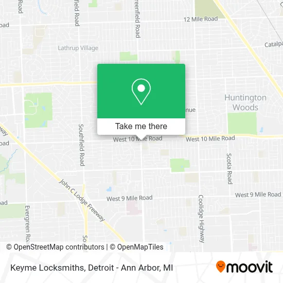 Keyme Locksmiths map