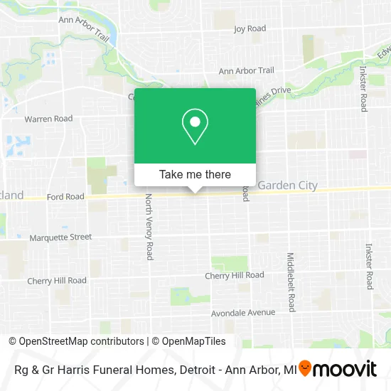 Rg & Gr Harris Funeral Homes map