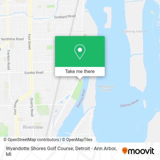 Wyandotte Shores Golf Course map