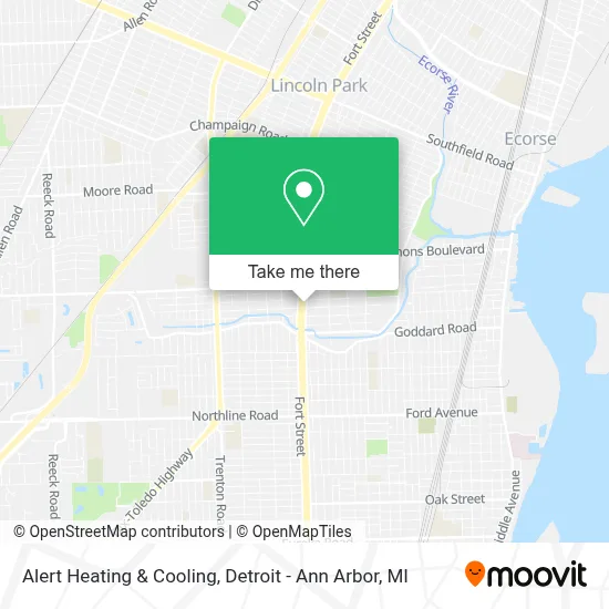 Alert Heating & Cooling map