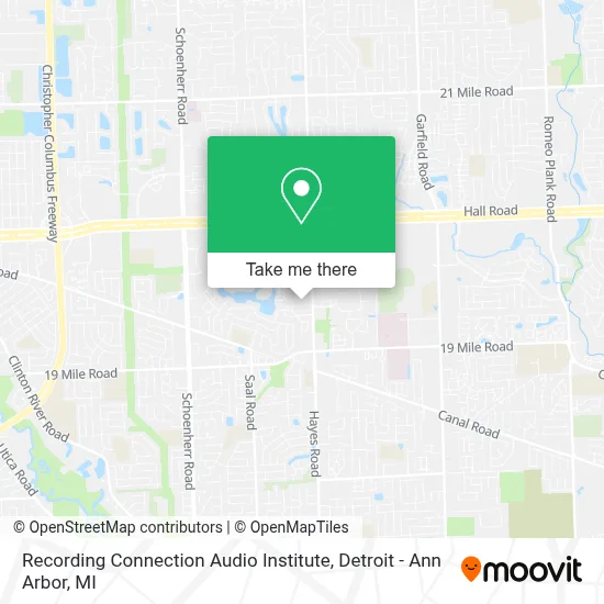 Recording Connection Audio Institute map