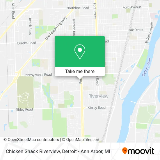 Chicken Shack Riverview map