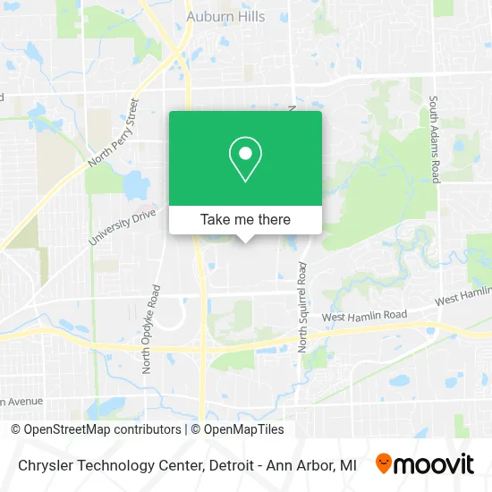 Chrysler Technology Center map