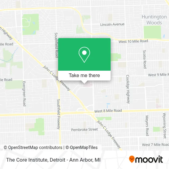 The Core Institute map