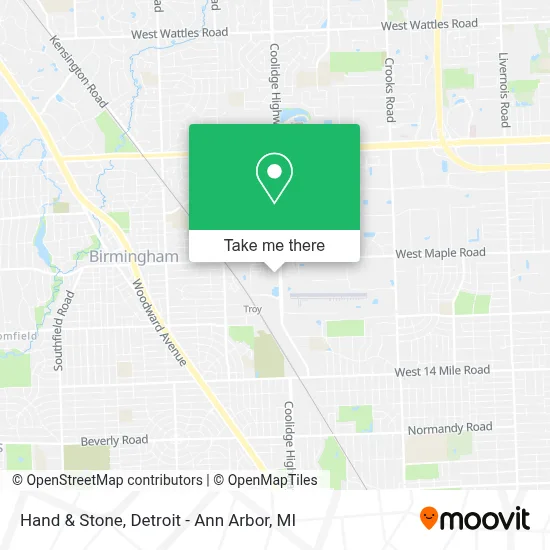 Hand & Stone map