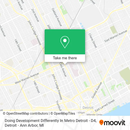 Doing Development Differently In Metro Detroit - D4 map