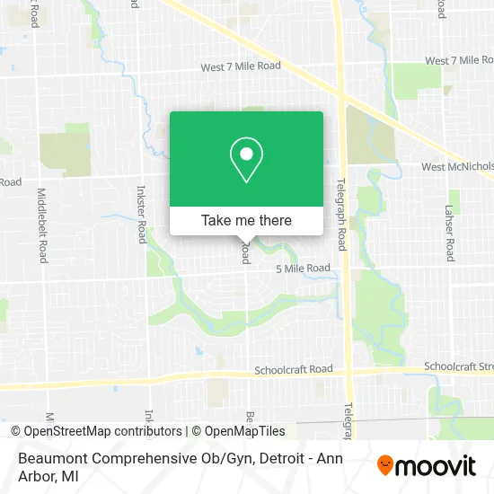 Beaumont Comprehensive Ob/Gyn map