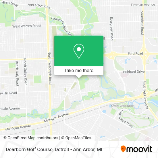 Dearborn Golf Course map