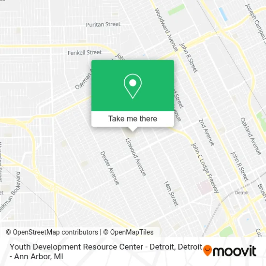 Youth Development Resource Center - Detroit map